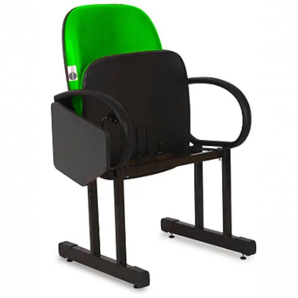 01 Cadeira Para Auditório Com Prancheta Linha Dallas Auditório Verde - 4