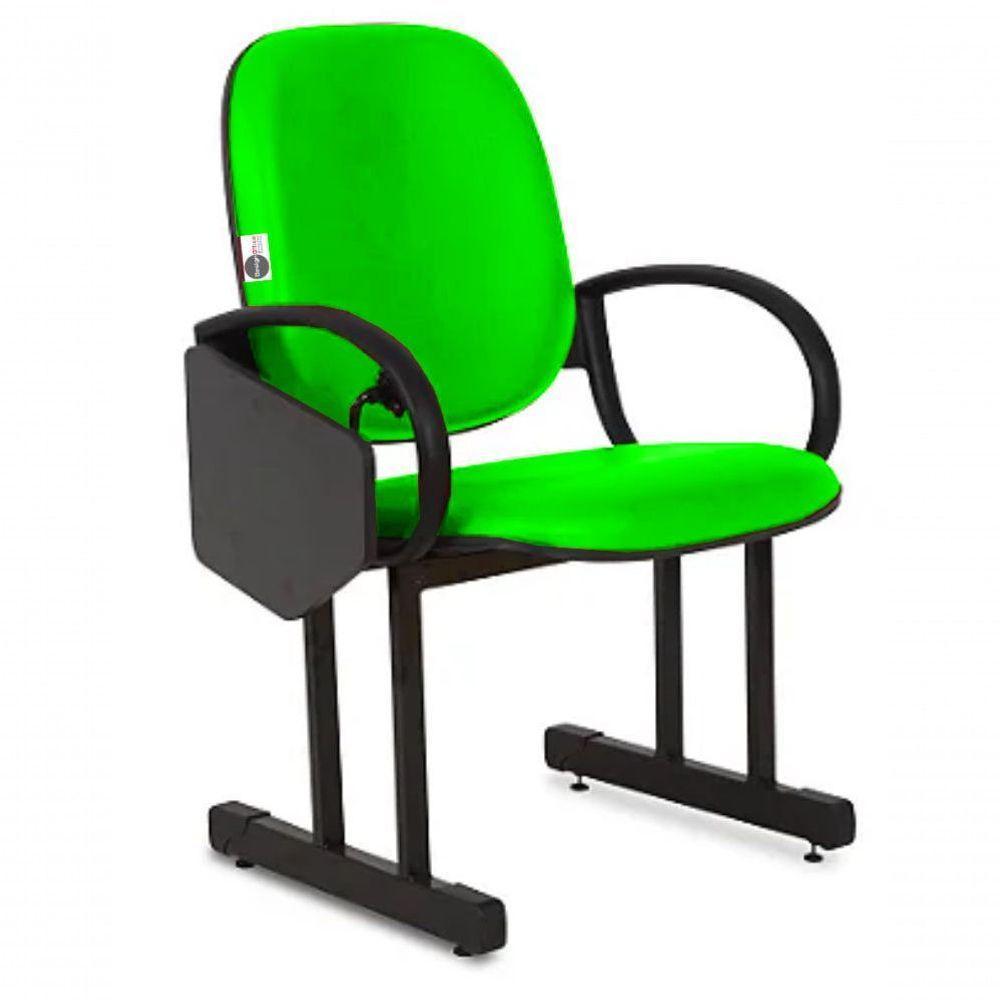 01 Cadeira Para Auditório Com Prancheta Linha Dallas Auditório Verde - 5