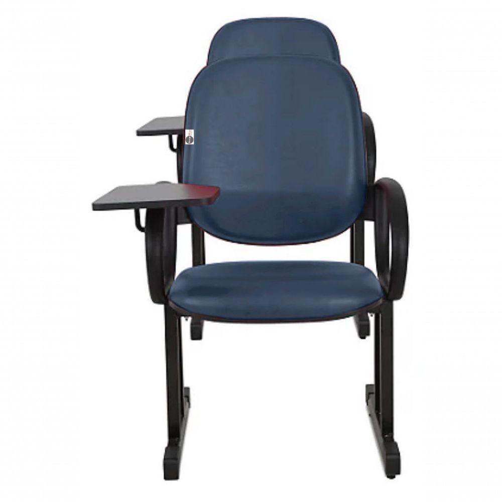 02 Cadeiras Para Auditório Com Prancheta Linha Dallas Auditório Azul - 6