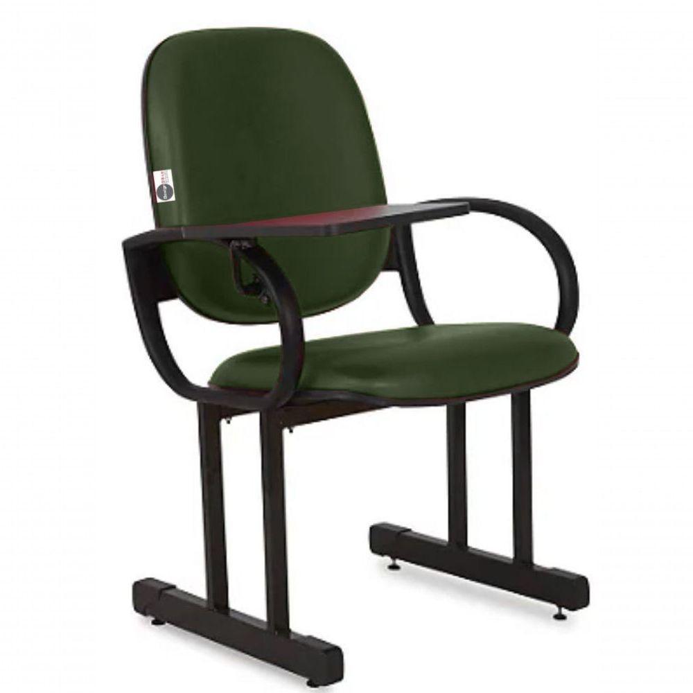 01 Cadeira Para Auditório Com Prancheta Linha Dallas Auditório Verde - 1