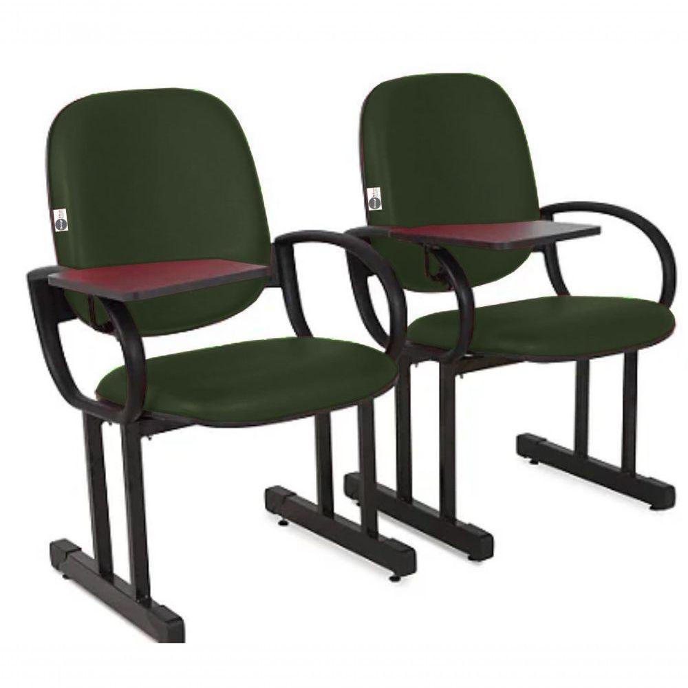 01 Cadeira Para Auditório Com Prancheta Linha Dallas Auditório Verde - 6