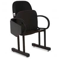 01 Cadeira Para Auditório Com Prancheta Linha Dallas Auditório Preto - 2