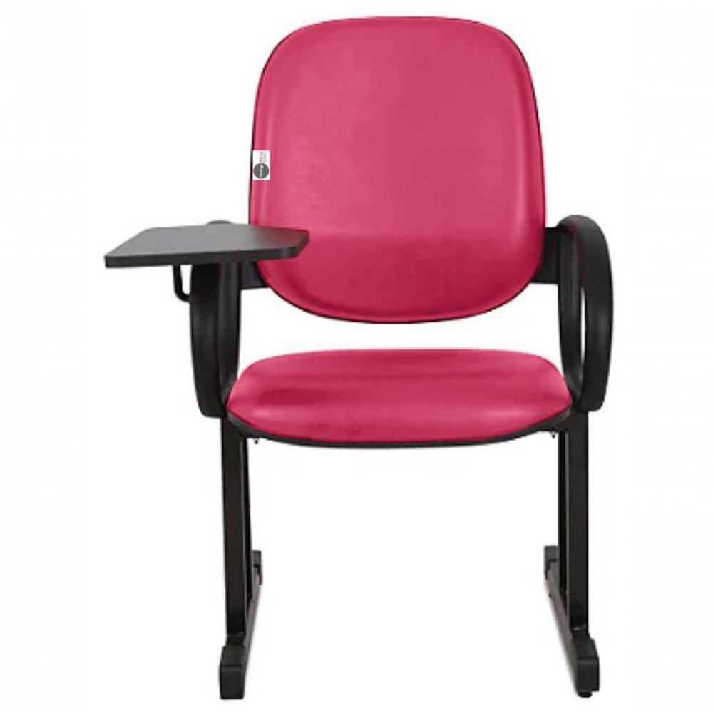 01 Cadeira Para Auditório Com Prancheta Linha Dallas Auditório Rosa - 6