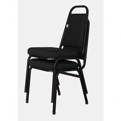 02 Cadeiras Empilhável Para Hotelaria Linha Hotel Jersey Preto