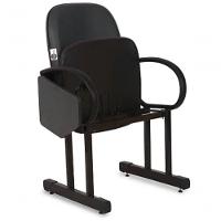 01 Cadeira Para Auditório Com Prancheta Linha Dallas Auditório Marrom