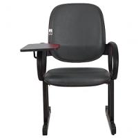 01 Cadeira Para Auditório Com Prancheta Linha Dallas Auditório Marrom - 6