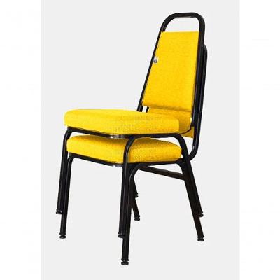 02 Cadeiras Empilhável Para Hotelaria Linha Hotel Jersey Amarelo