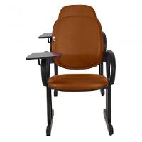 01 Cadeira Para Auditório Com Prancheta Linha Dallas Auditório Marrom - 3