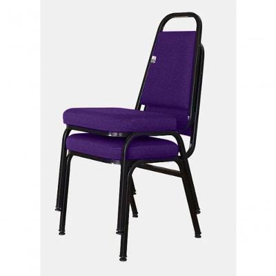 02 Cadeiras Empilhável Para Hotelaria Linha Hotel Jersey Roxo