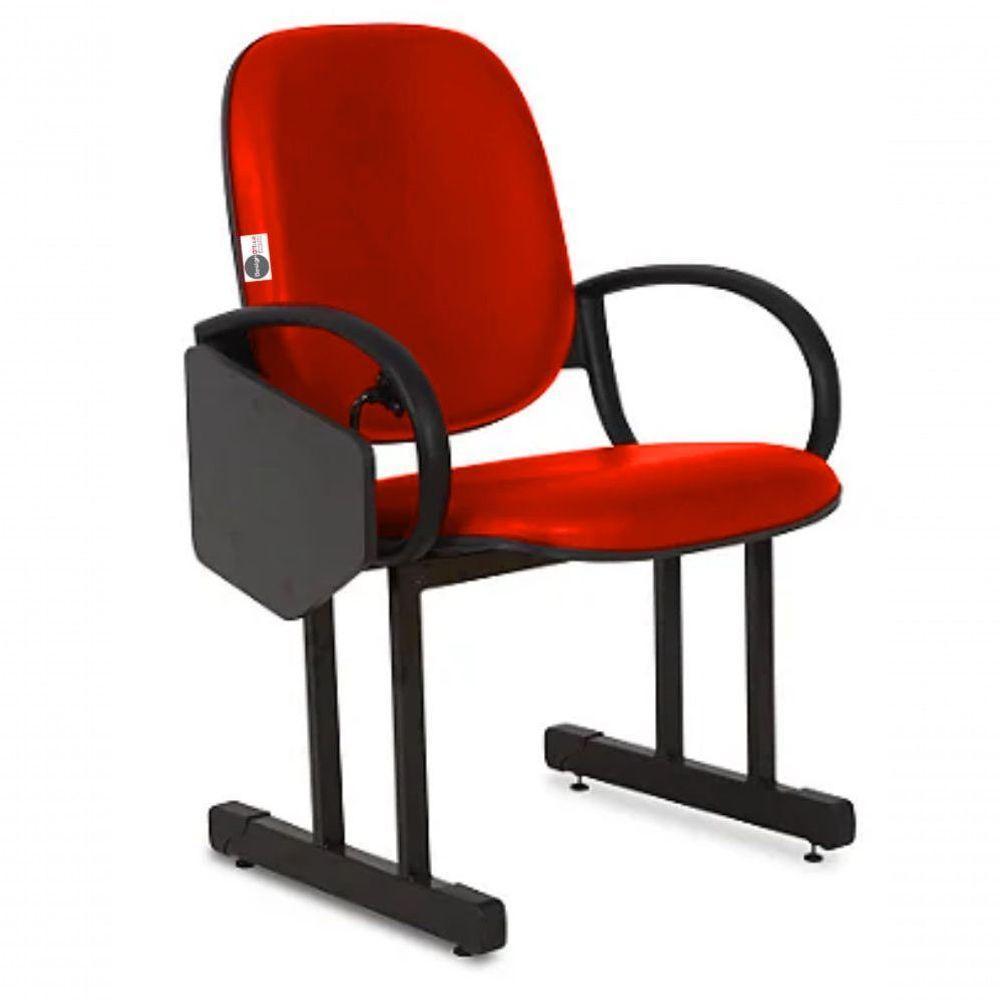 01 Cadeira Para Auditório Com Prancheta Linha Dallas Auditório Vermelho - 2