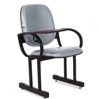 01 Cadeira Para Auditório Com Prancheta Linha Dallas Auditório Cinza - 1