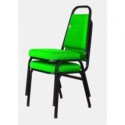 02 Cadeiras Empilhável Para Hotelaria Linha Hotel Jersey Verde