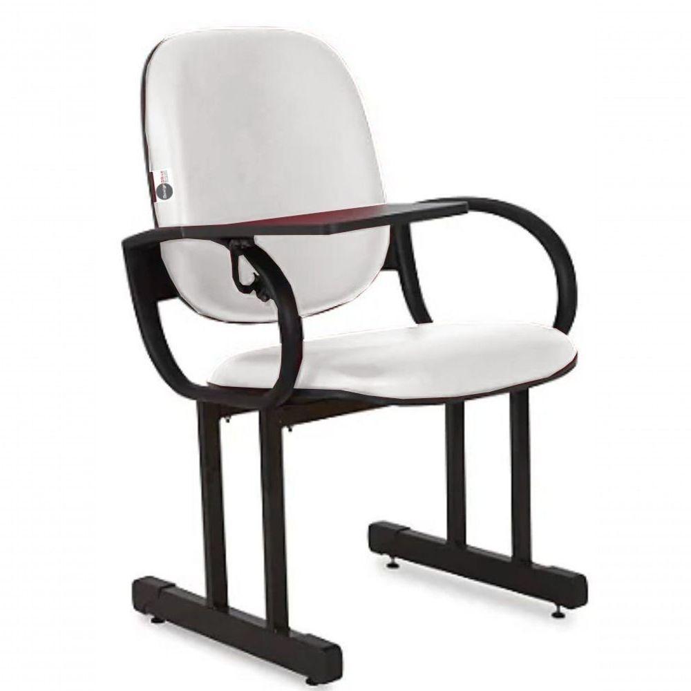 01 Cadeira Para Auditório Com Prancheta Linha Dallas Auditório Branco - 1