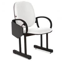 01 Cadeira Para Auditório Com Prancheta Linha Dallas Auditório Branco - 5