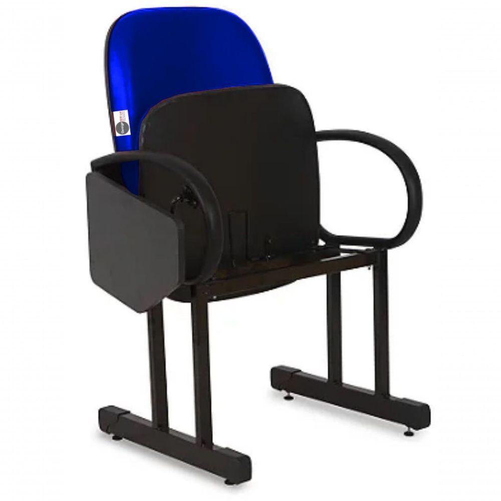 01 Cadeira Para Auditório Com Prancheta Linha Dallas Auditório Azul - 4