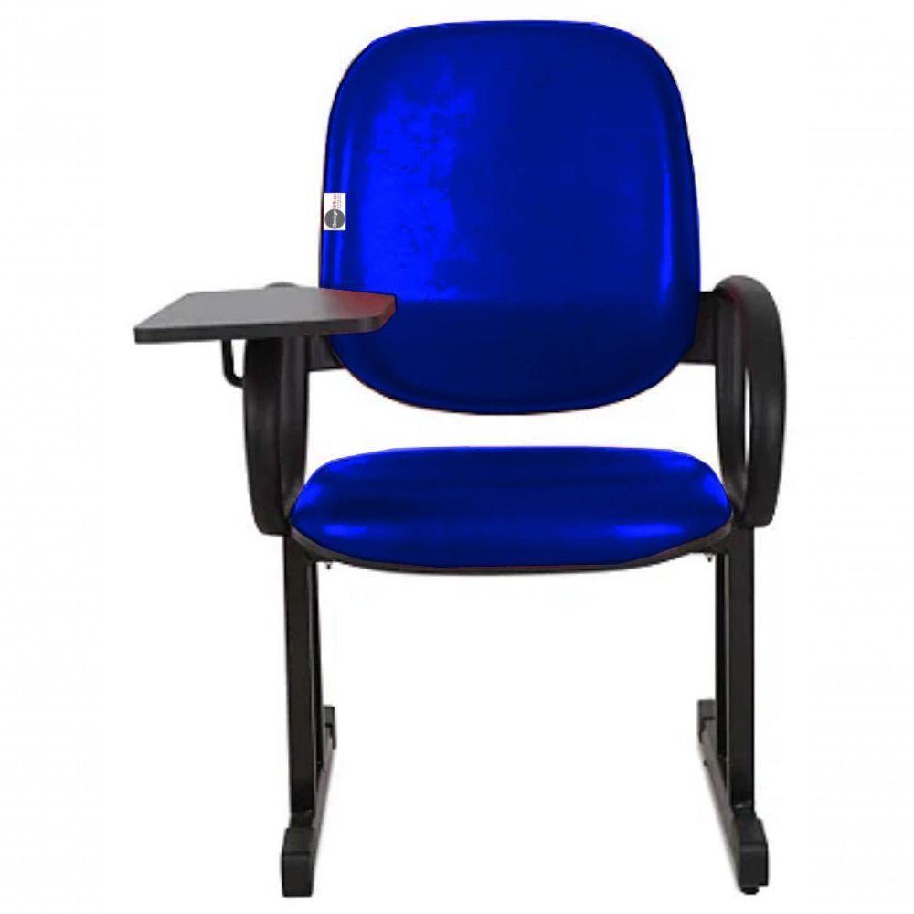 01 Cadeira Para Auditório Com Prancheta Linha Dallas Auditório Azul - 6