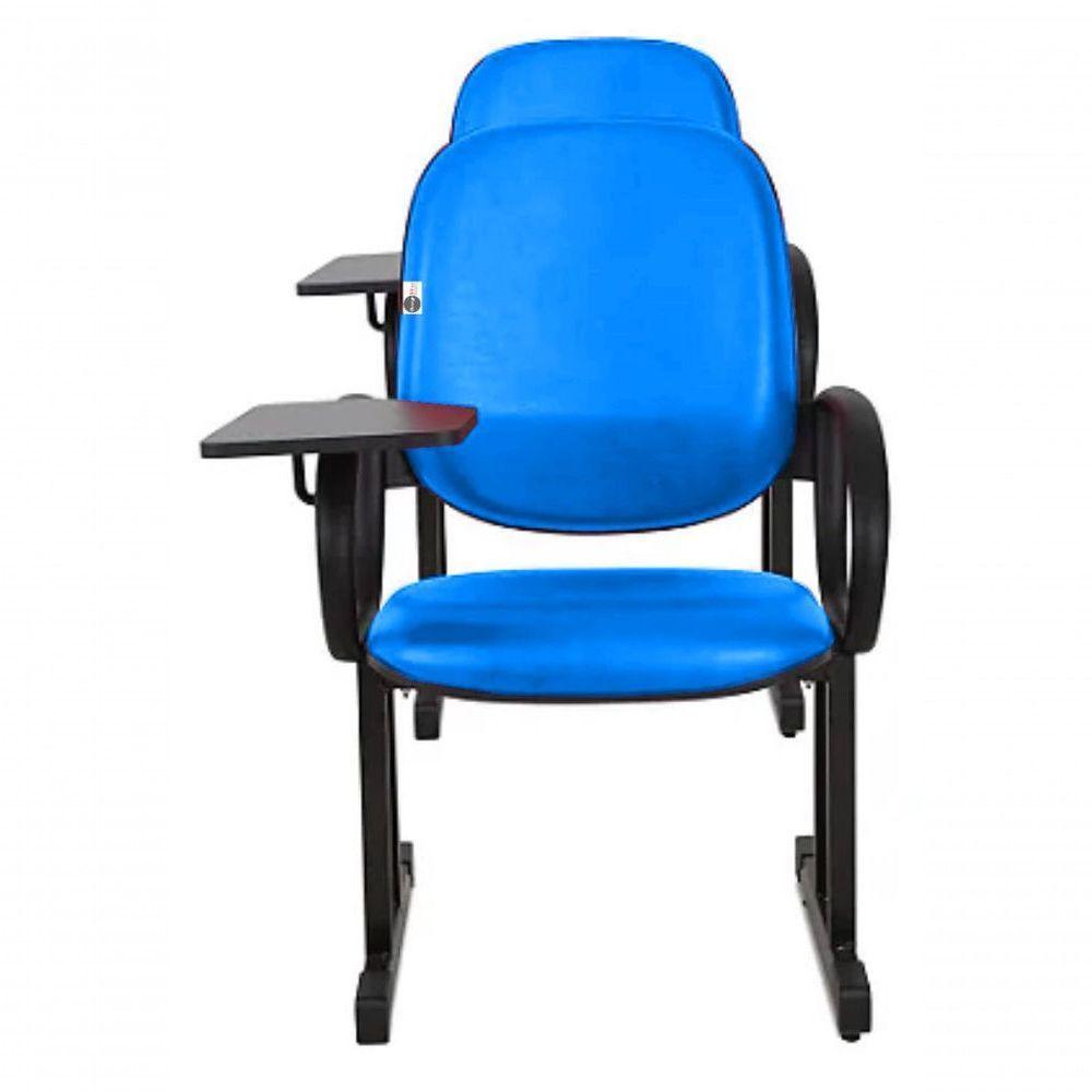 01 Cadeira Para Auditório Com Prancheta Linha Dallas Auditório Azul - 3