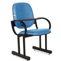 01 Cadeira Para Auditório Com Prancheta Linha Dallas Auditório Azul - 1