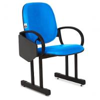 01 Cadeira Para Auditório Com Prancheta Linha Dallas Auditório Azul - 5