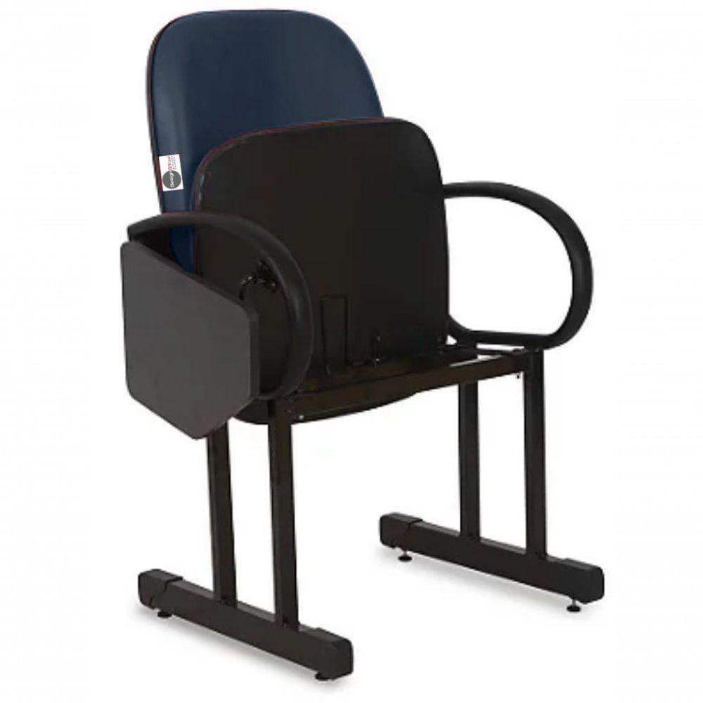 01 Cadeira Para Auditório Com Prancheta Linha Dallas Auditório Azul - 4