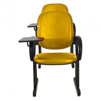 01 Cadeira Para Auditório Com Prancheta Linha Dallas Auditório Amarelo - 3