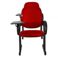 02 Cadeiras Para Auditório Com Prancheta Linha Dallas Auditório Vermelho - 6