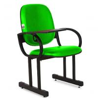 02 Cadeiras Para Auditório Com Prancheta Linha Dallas Auditório Verde - 2