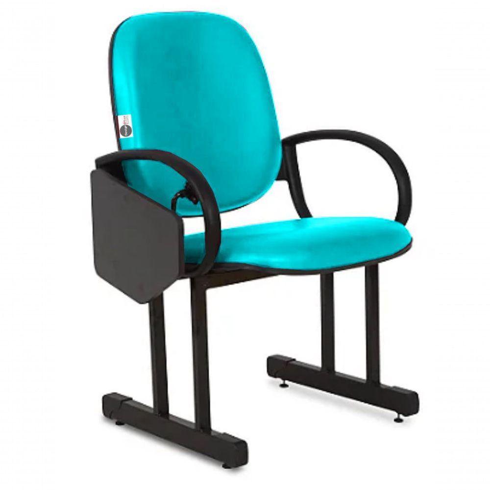 02 Cadeiras Para Auditório Com Prancheta Linha Dallas Auditório Verde - 4