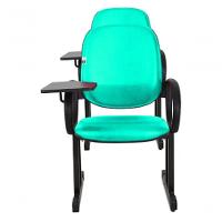 02 Cadeiras Para Auditório Com Prancheta Linha Dallas Auditório Verde - 6