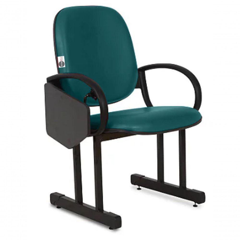02 Cadeiras Para Auditório Com Prancheta Linha Dallas Auditório Verde - 6