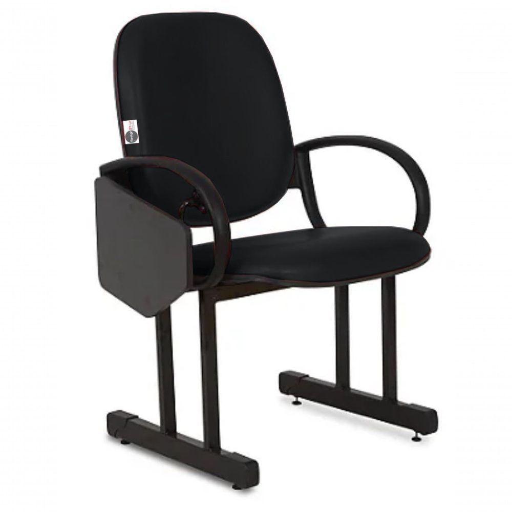 02 Cadeiras Para Auditório Com Prancheta Linha Dallas Auditório Preto - 4