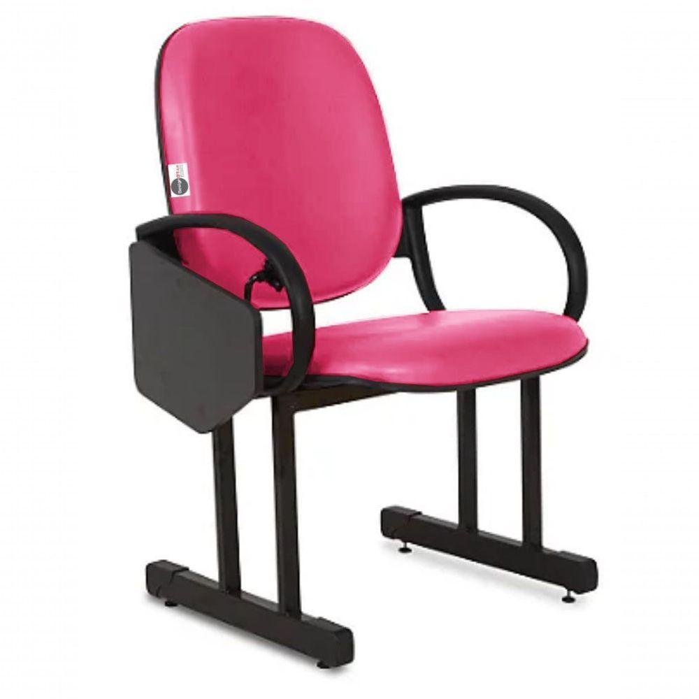 02 Cadeiras Para Auditório Com Prancheta Linha Dallas Auditório Rosa - 5