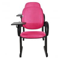 02 Cadeiras Para Auditório Com Prancheta Linha Dallas Auditório Rosa - 2