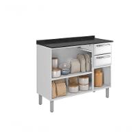 Balcão De Cozinha Com Tampo 3 Portas 2 Gavetas Luce - Itatiaia - 2