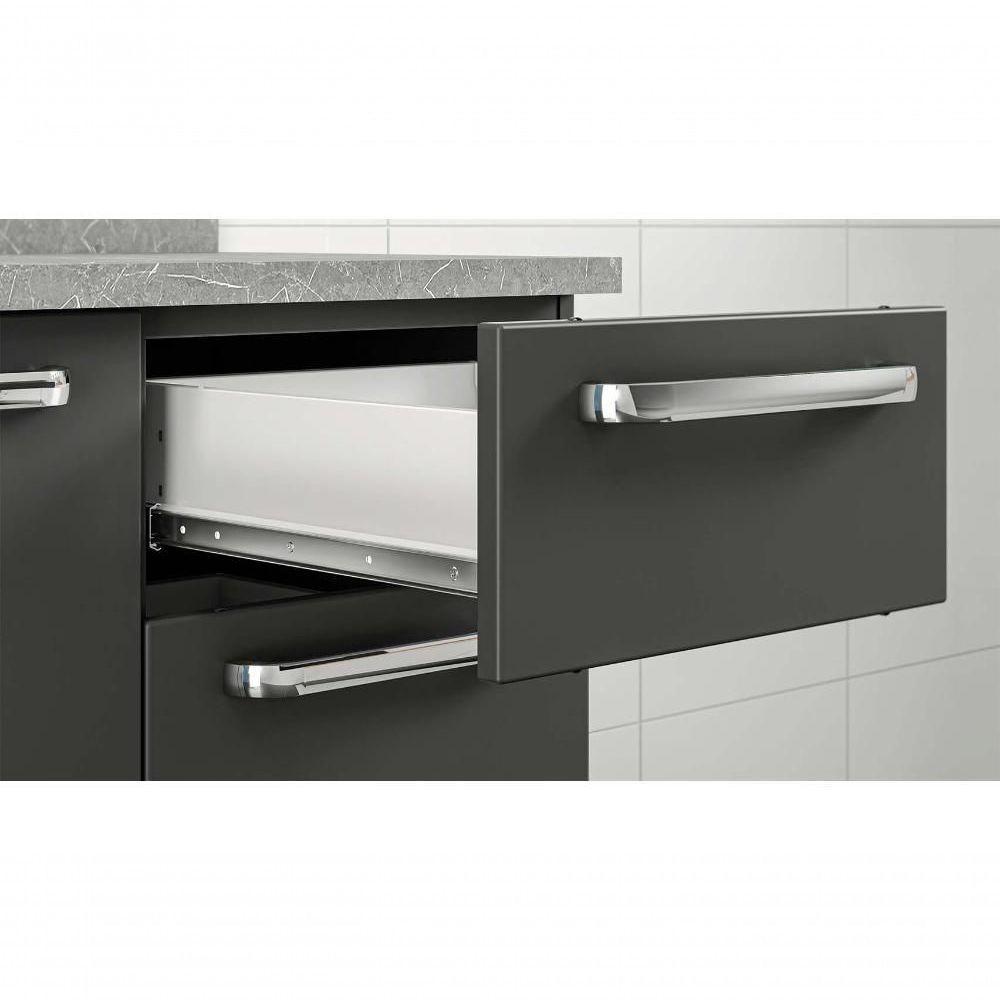 Balcão Cozinhas Itatiaia Midi Pop Art I3 2 Gavetas e 3 Portas Grafite - 2