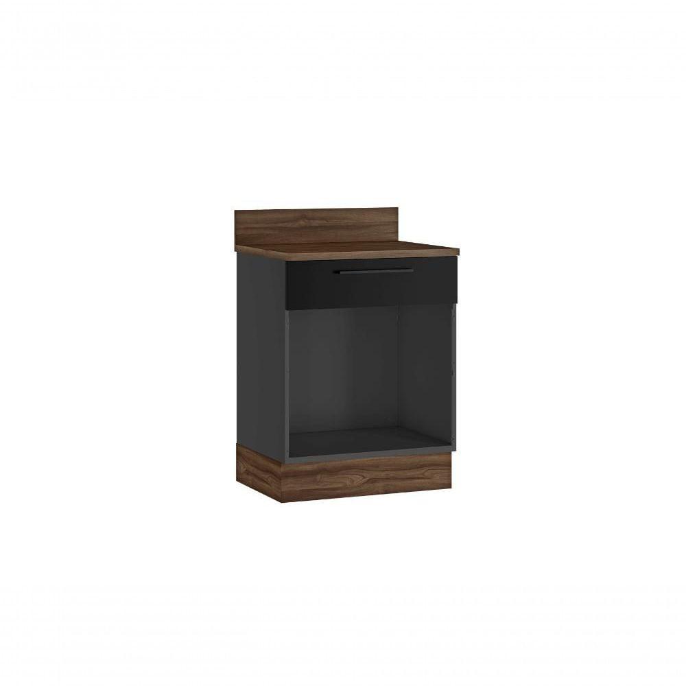 Balcão Cozinhas Itatiaia Exclusive 1 Porta E 1 Gaveta Dir Grafite - 2