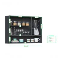 Armário Cozinhas Itatiaia Midi Pop Art i3 3 Portas com Nicho Grafite e branco - 2