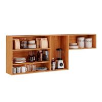 Armário Aéreo De Cozinha 3 Portas 1 Nicho Cinamomo E Off White Vegas - 2