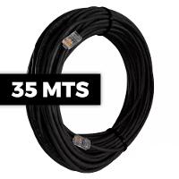 Cabo De Rede Cat 5e Mpt Interno E Externo 35 Metros U/utp 4p X 24awg | Preto Com Conectores - 2