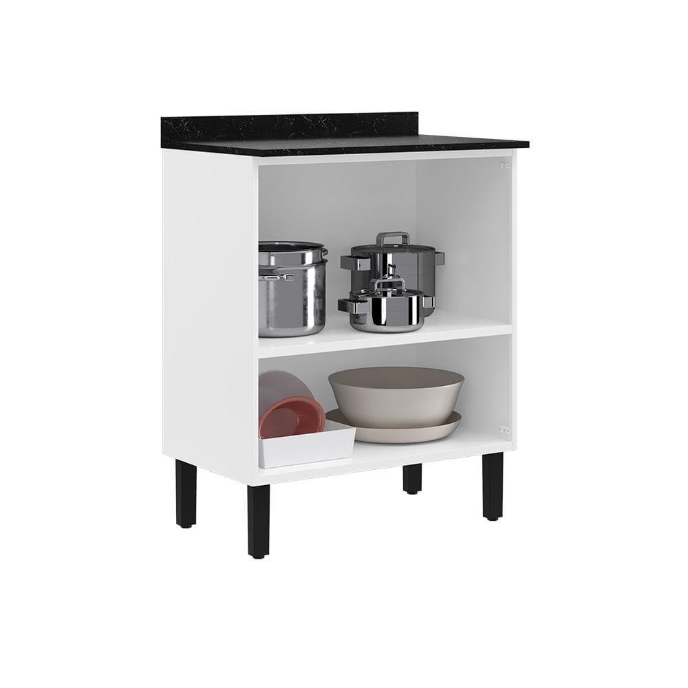 Balcão De Cozinha Itatiaia Em Aço 2 Portas Branco Florença - 2