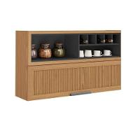 Armário Aéreo De Cozinha Itatiaia 1 Porta 1 Nicho Grafite New Porto - 1