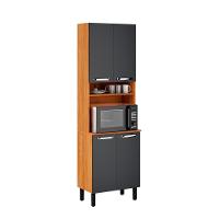 Paneleiro Itatiaia Em Madeira Cinamomo E Grafite 4 Portas Vegas - 1