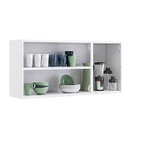 Armário Aéreo De Cozinha Branco 3 Portas Com Vidro New Premium - 2