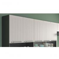 Cozinha Itatiaia Midi Pop Art I3 - 4 Peças Com Paneleiro - Grafite-branco