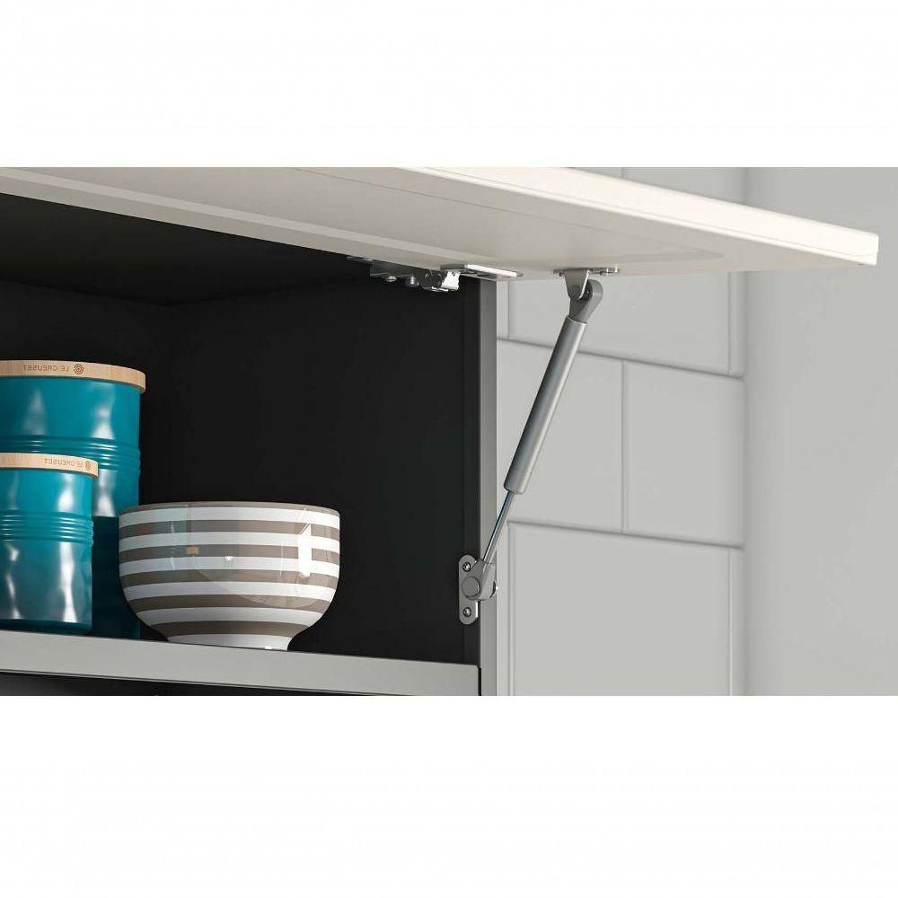 Armário Aéreo Horizontal Cozinhas Itatiaia Midi Pop Art I3 Grafite Branco - 5