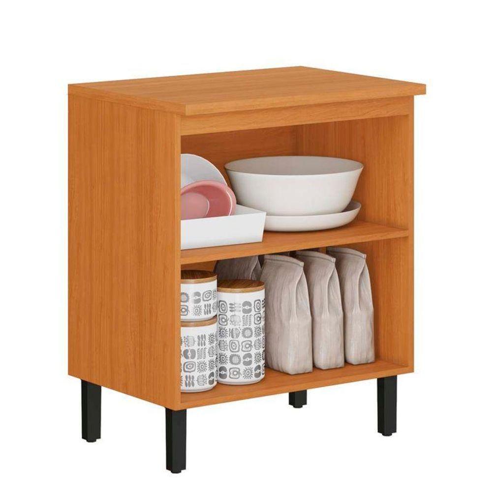 Balcão De Cozinha 2 Portas Cinamomo E Grafite Namur - 2