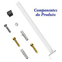 Suporte Refletor Fachada Banner Braço 60 Cm - Branco