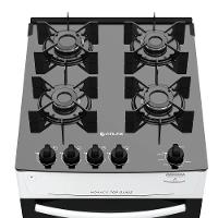 Fogão 4 Bocas Atlas Mônaco Plus Branco Com Mesa De Vidro Top Glass Bivolt