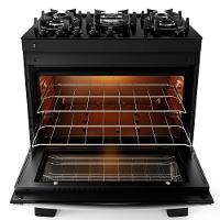 Fogão Atlas 5 Bocas Agile Up Com Mesa De Vidro Preto - Bivolt - 5