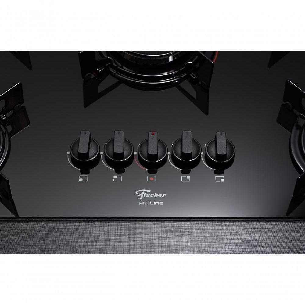 Cooktop Fisher 5 Bocas Fit Line Tripla Chama Preto - Bivolt - 3